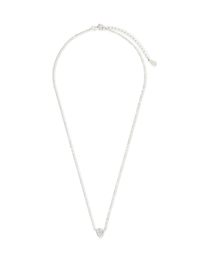 Sterling Silver Pear Bezel Set Pendant