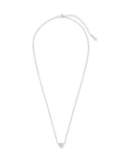 Sterling Silver Heart Bezel Set Pendant