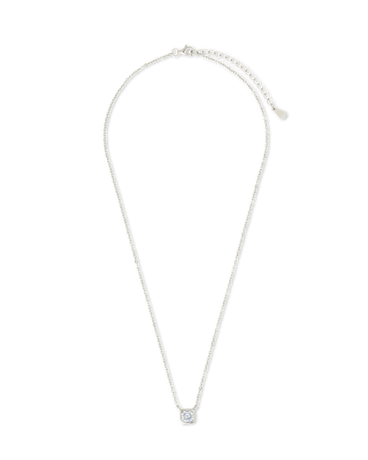 Sterling Silver Asscher Bezel Set Pendant