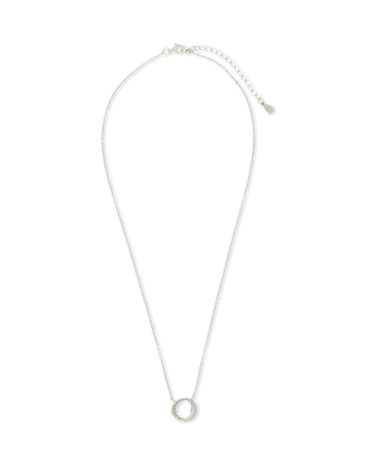 Sterling Silver CZ Interlocking Circle Pendant