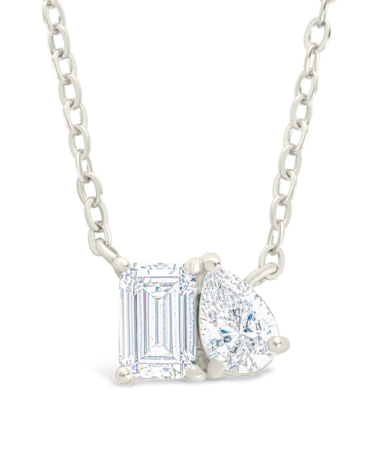Sterling Silver Guinevere CZ Necklace Silver