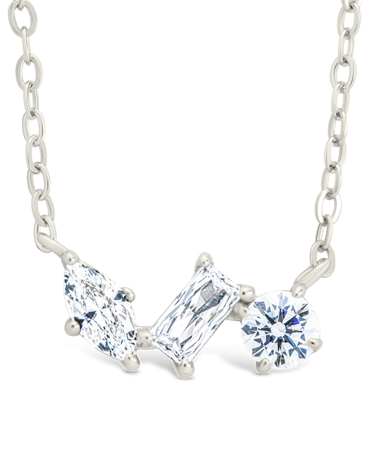 Sterling Silver Trio Cut Pendant Silver