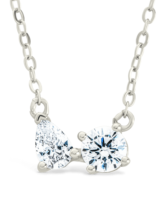 Sterling Silver Carolyn CZ Necklace Silver