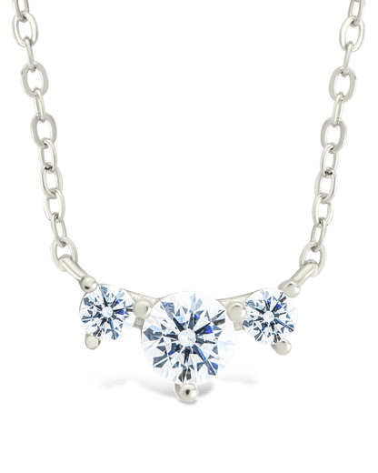 Sterling Silver Robin CZ Necklace Silver