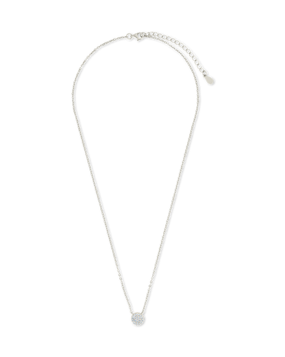 Sterling Silver CZ Disc Pendant