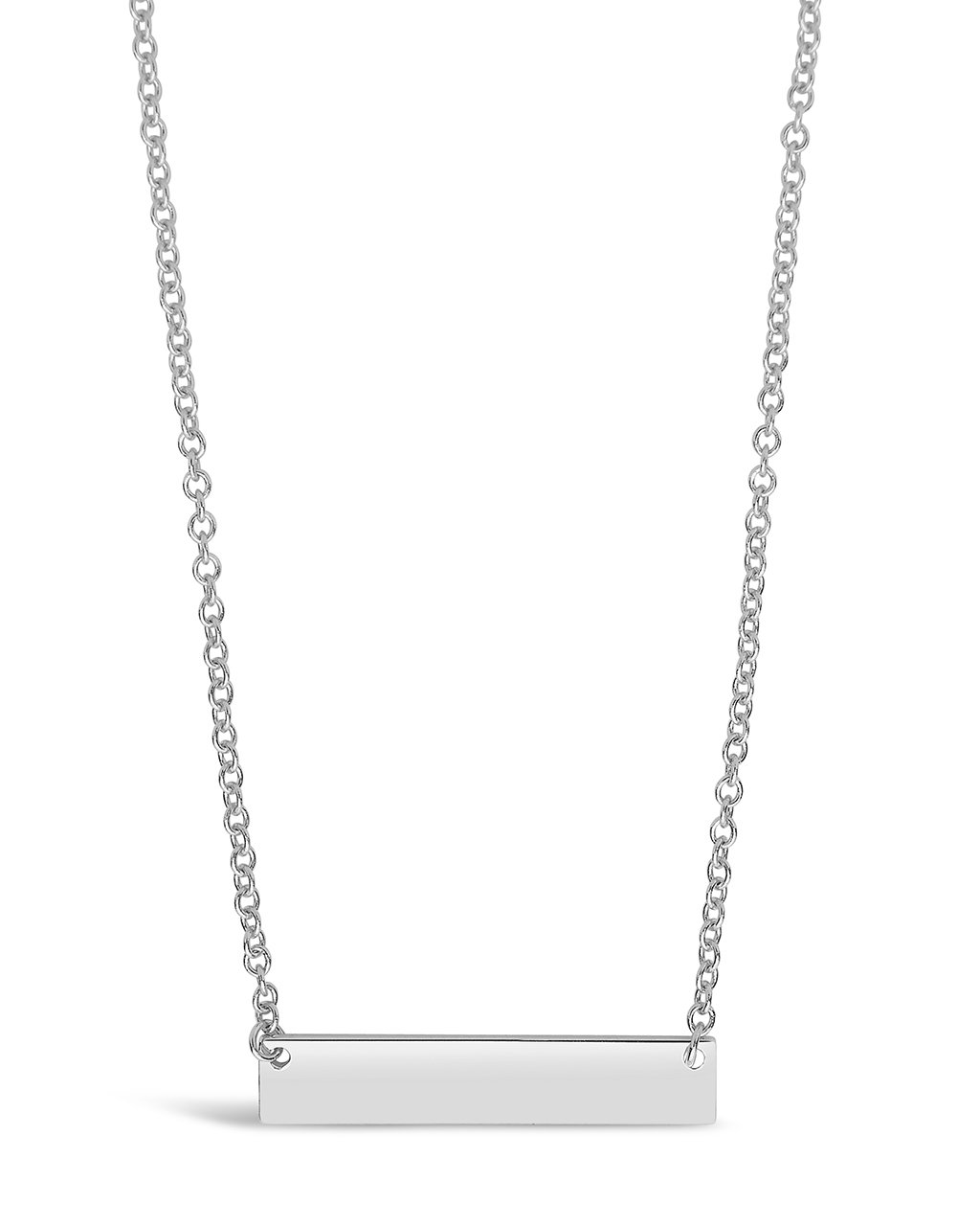 Sterling Silver Mini Bar Pendant Silver