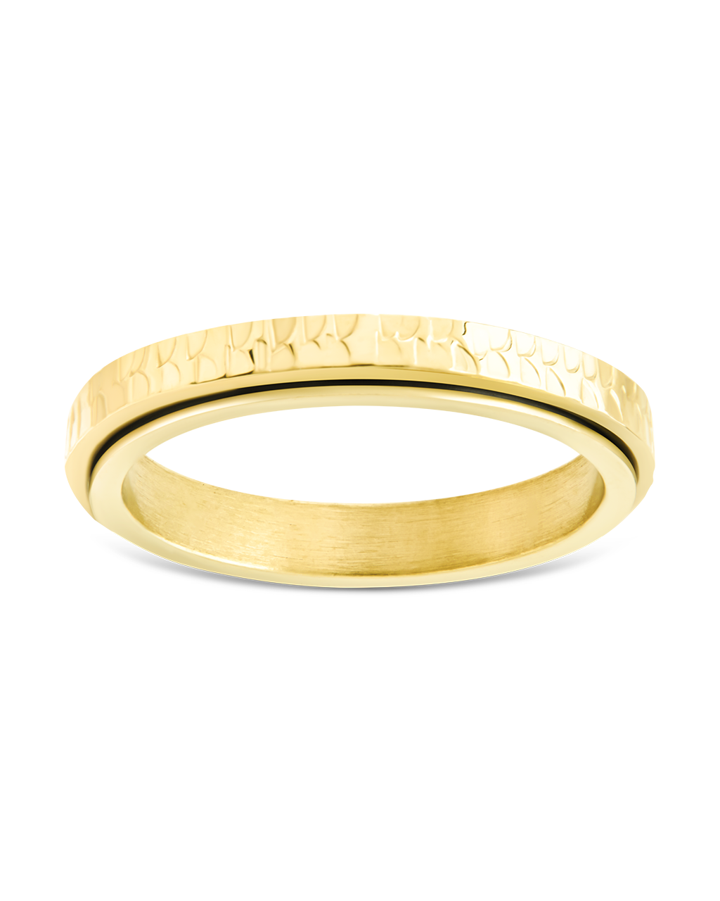 Textured Spinner Ring Gold