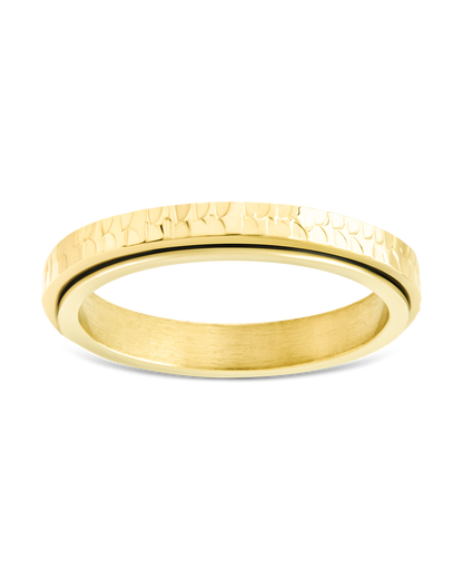 Textured Spinner Ring Gold