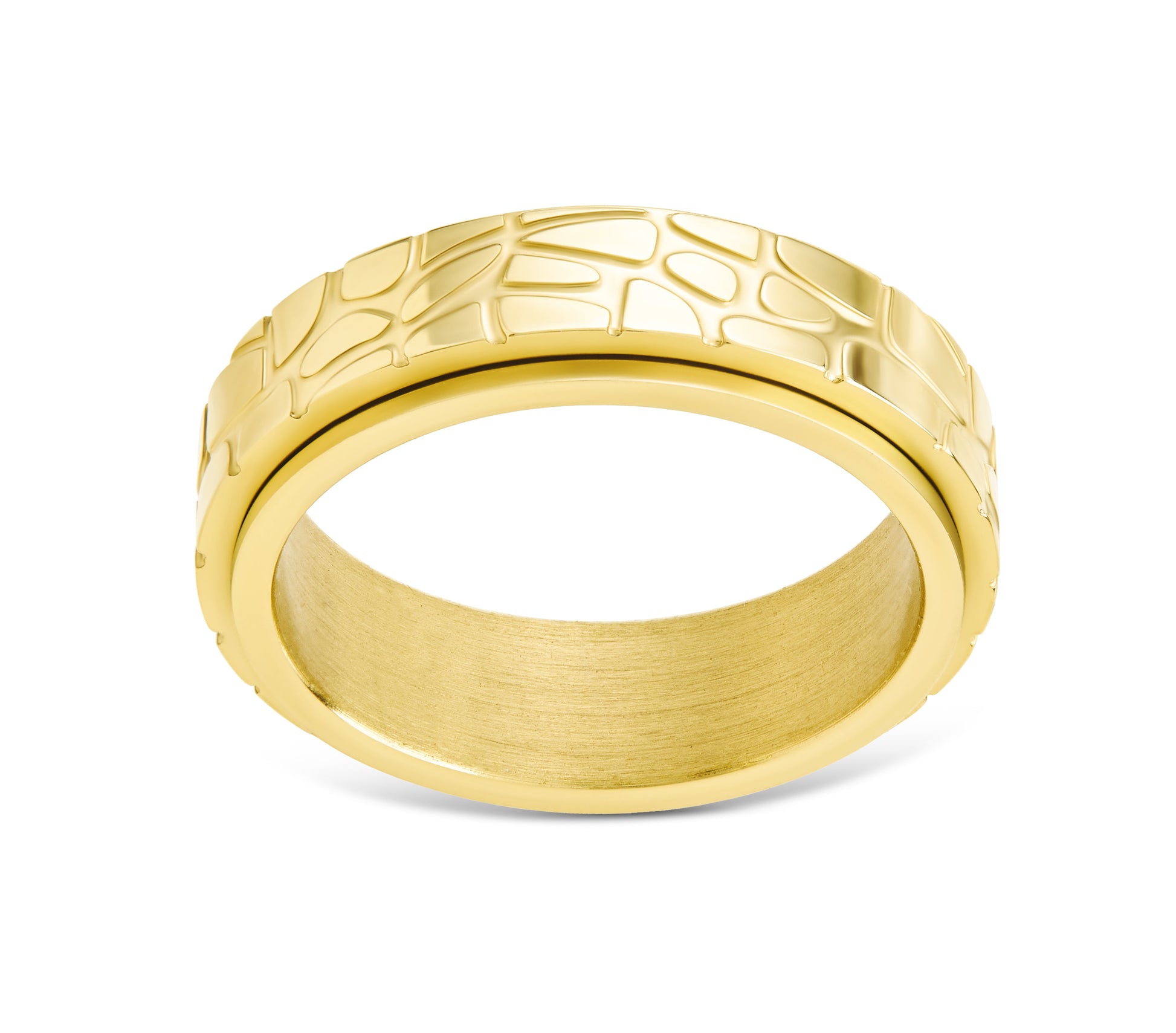 Textured Spinner Ring Larsa Gold
