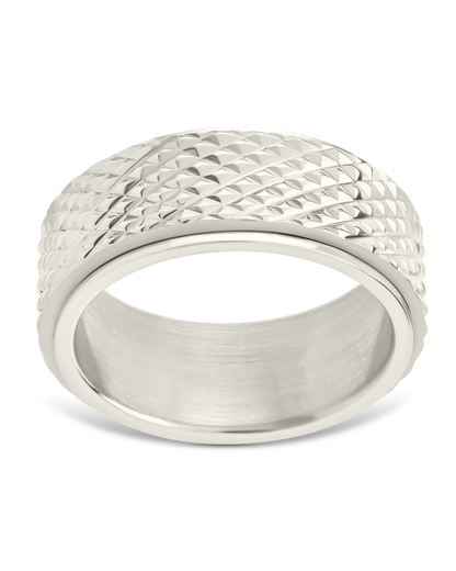 Textured Spinner Ring Shiloh Silver