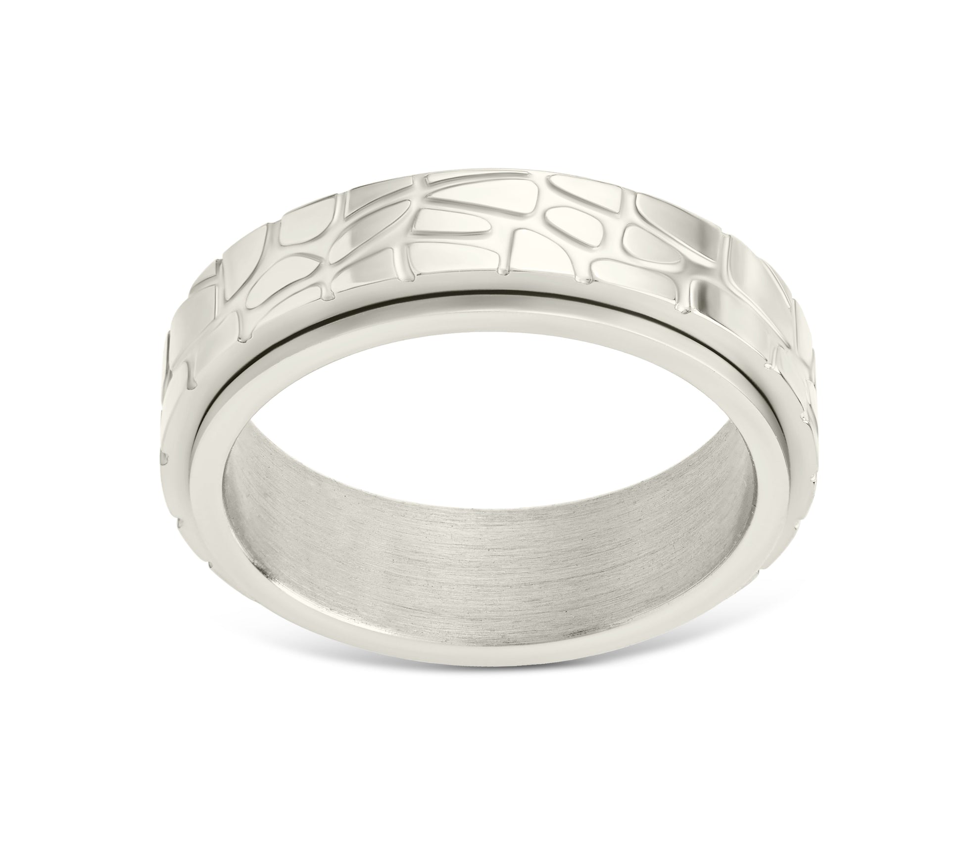 Textured Spinner Ring Larsa Silver