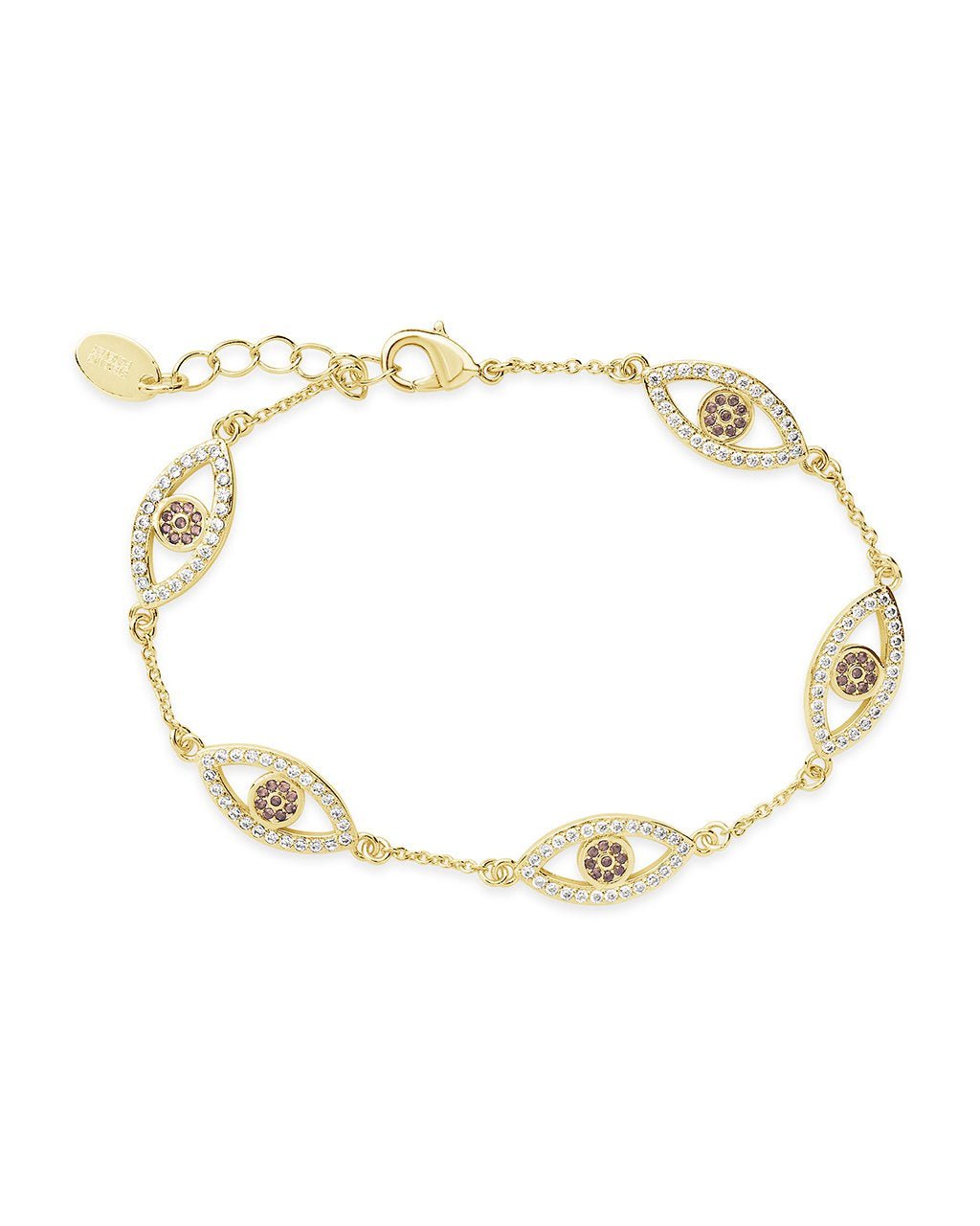 Evil Eye Bracelet with CZ Gold Blush
