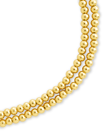Sterling Silver Beaded Stretch Bracelet Sets