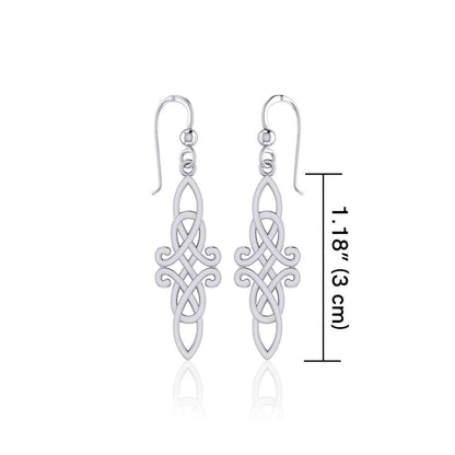 Wonderful Irish Celtic Knot Sterling Silver Hook Earrings TER1762