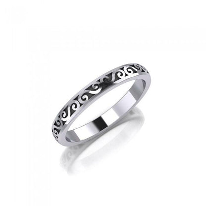 You deserve the moment of existence ~ Celtic Knotwork Spiral Sterling Silver Ring TR014 15