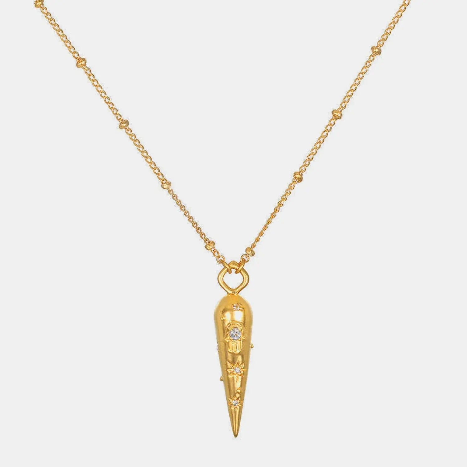 Titanium Steel Pendant Necklace Brass One Size