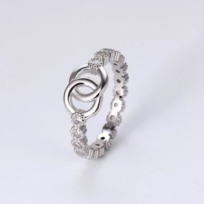 925 Sterling Silver Zircon Ring Silver