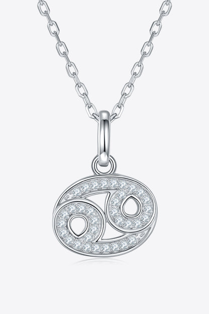 Moissanite Constellation Pendant Necklace Cancer One Size