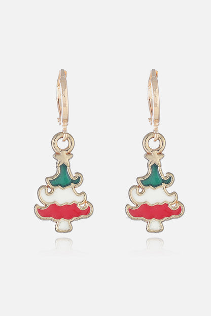 Christmas Theme Alloy Earrings Style E One Size