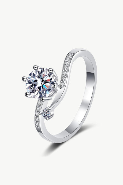 On My Mind 925 Sterling Silver Moissanite Ring Silver