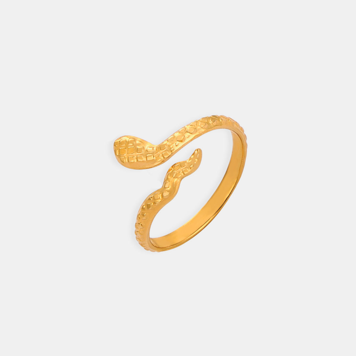 Titanium Steel Snake Shape Bypass Ring Style C 7