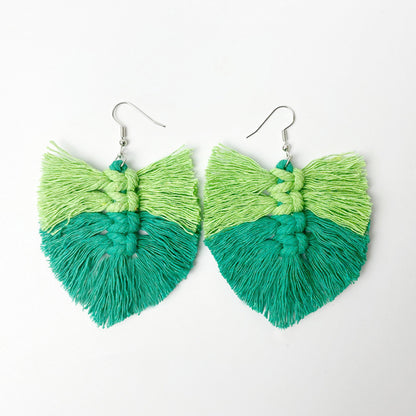 Fringe Detail Dangle Earrings Style A One Size