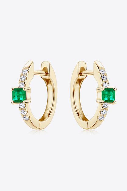 Lab-Grown Emerald Earrings