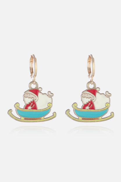 Christmas Theme Alloy Earrings Style J One Size