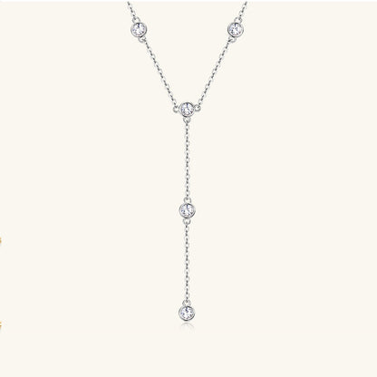 1.1 Carat Moissanite 925 Sterling Silver Necklace Silver One Size