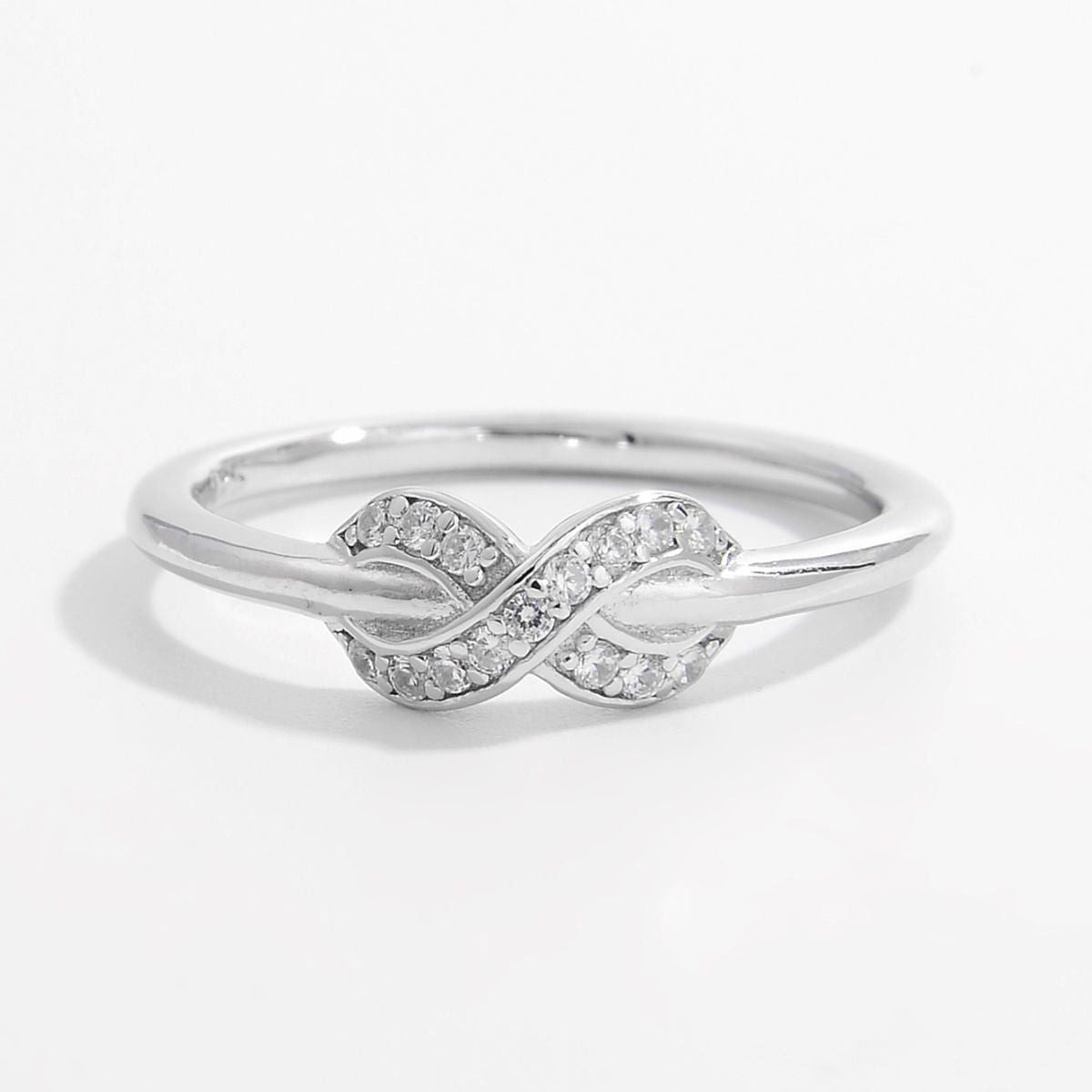 925 Sterling Silver Zircon Geometric Ring Silver