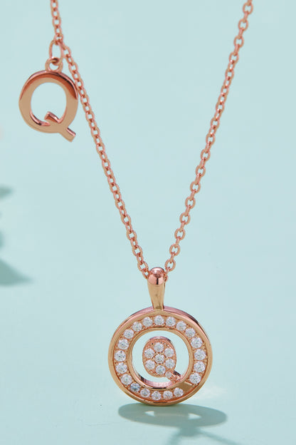 Adored Moissanite K to T Pendant Necklace Q One Size