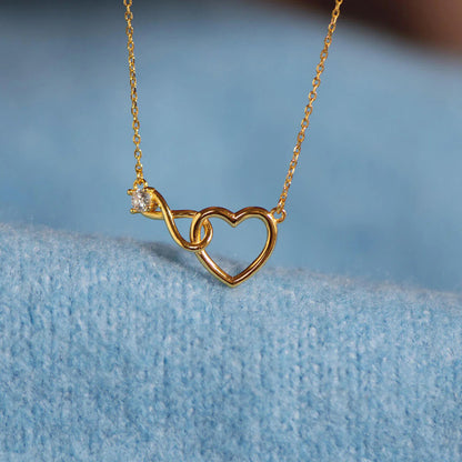 Heart Shape Zircon 18K Gold-Plated Necklace Gold One Size