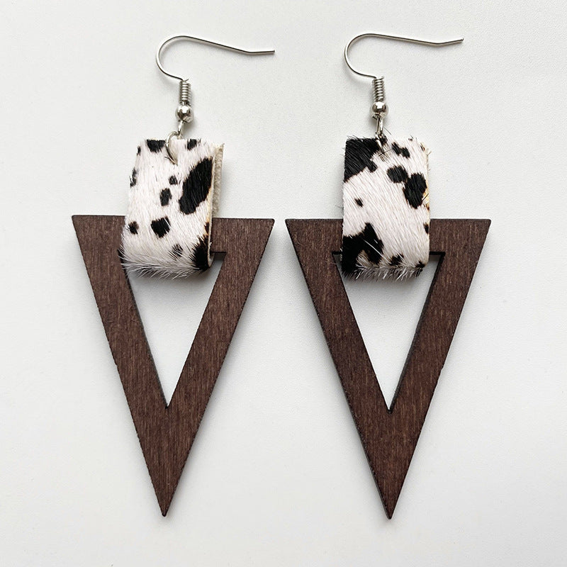 Geometric Drop Earrings Style D One Size