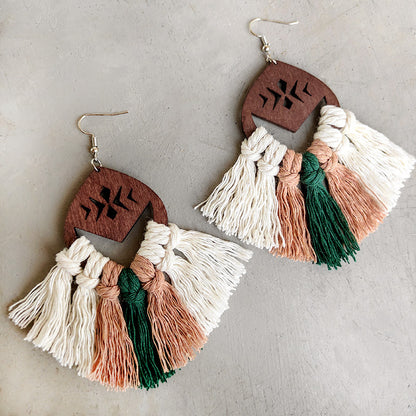 Tassel Detail Drop Earrings Style B One Size