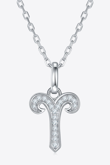 Moissanite Constellation Pendant Necklace Aries One Size