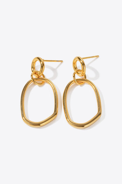 18K Gold-Plated Dangle Earrings Gold One Size