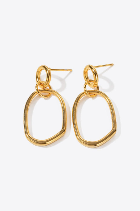 18K Gold-Plated Dangle Earrings Gold One Size