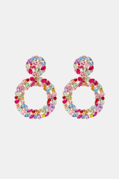Round Shape Acrylic Dangle Earrings Multicolor One Size