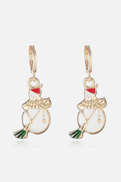 Christmas Theme Alloy Earrings Style D One Size
