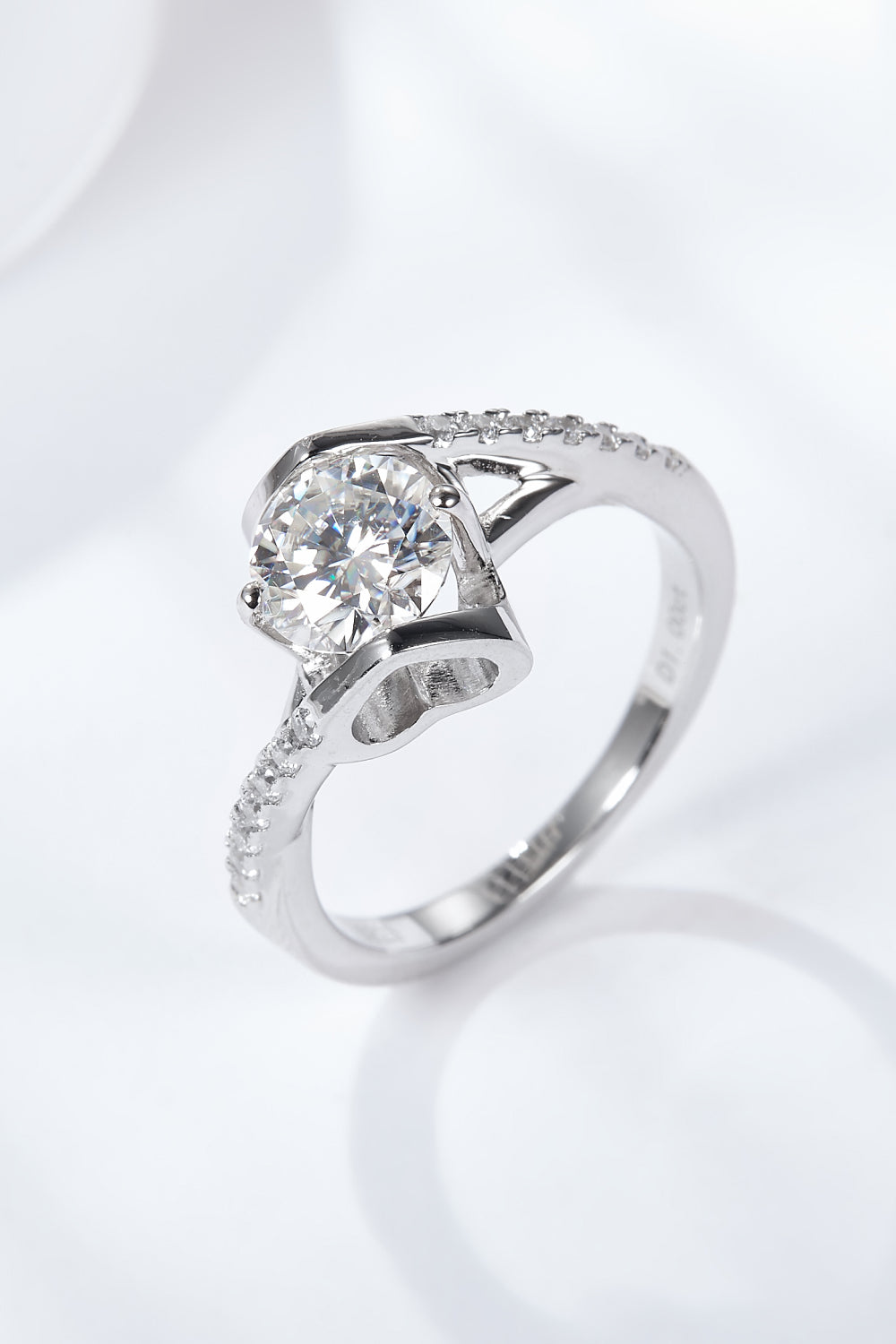 Limitless Love Platinum-Plated Moissanite Ring Silver