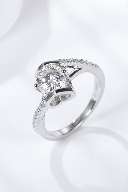 Limitless Love Platinum-Plated Moissanite Ring Silver