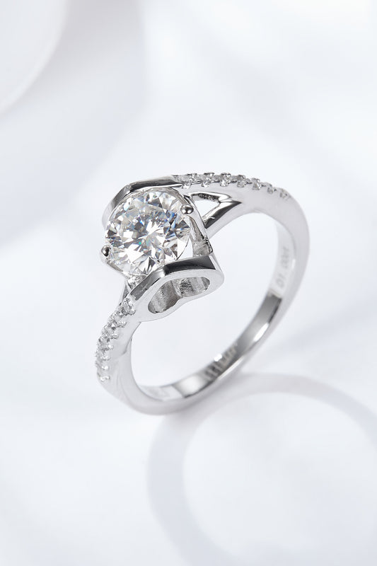 Limitless Love Platinum-Plated Moissanite Ring Silver