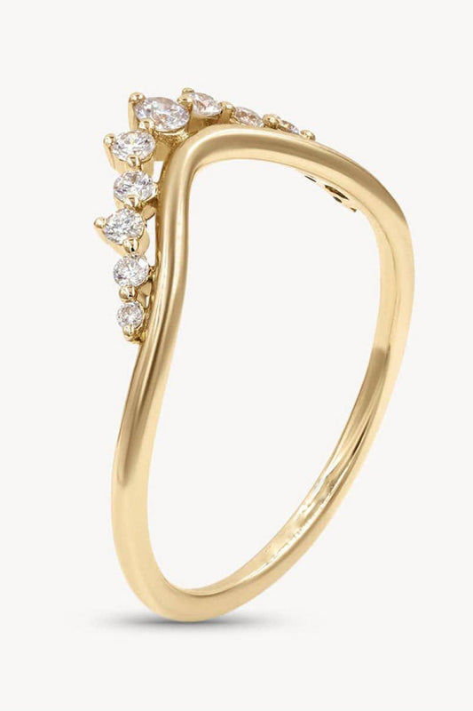 Zircon 925 Sterling Silver Ring Gold