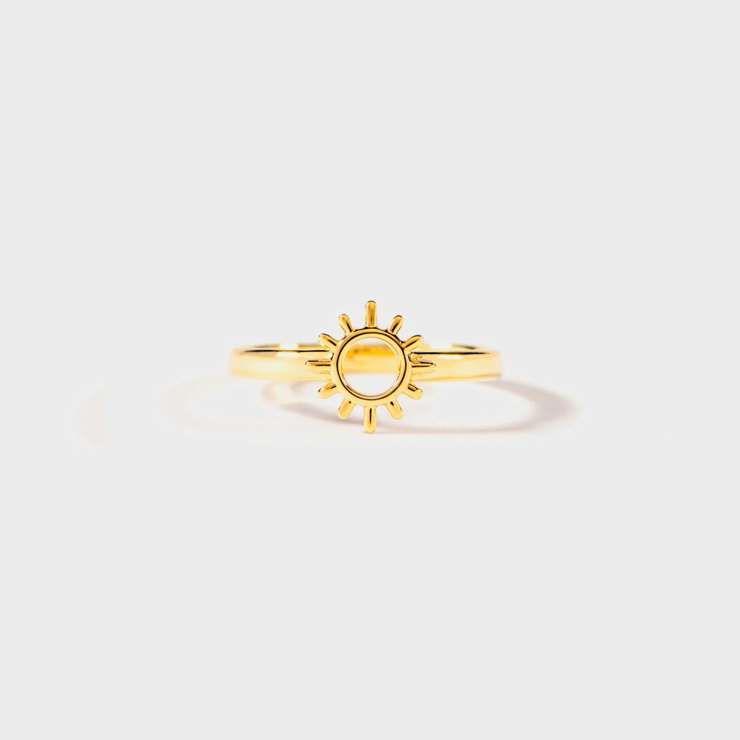 Sun Shape 18K Gold-Plated Ring Gold