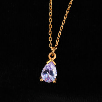 Amethyst Crystal Chooker Necklace Amethyst Teardrop Wedding Jewelry February Birthstone Jewelry Gemstone Jewelry Birthday Necklace