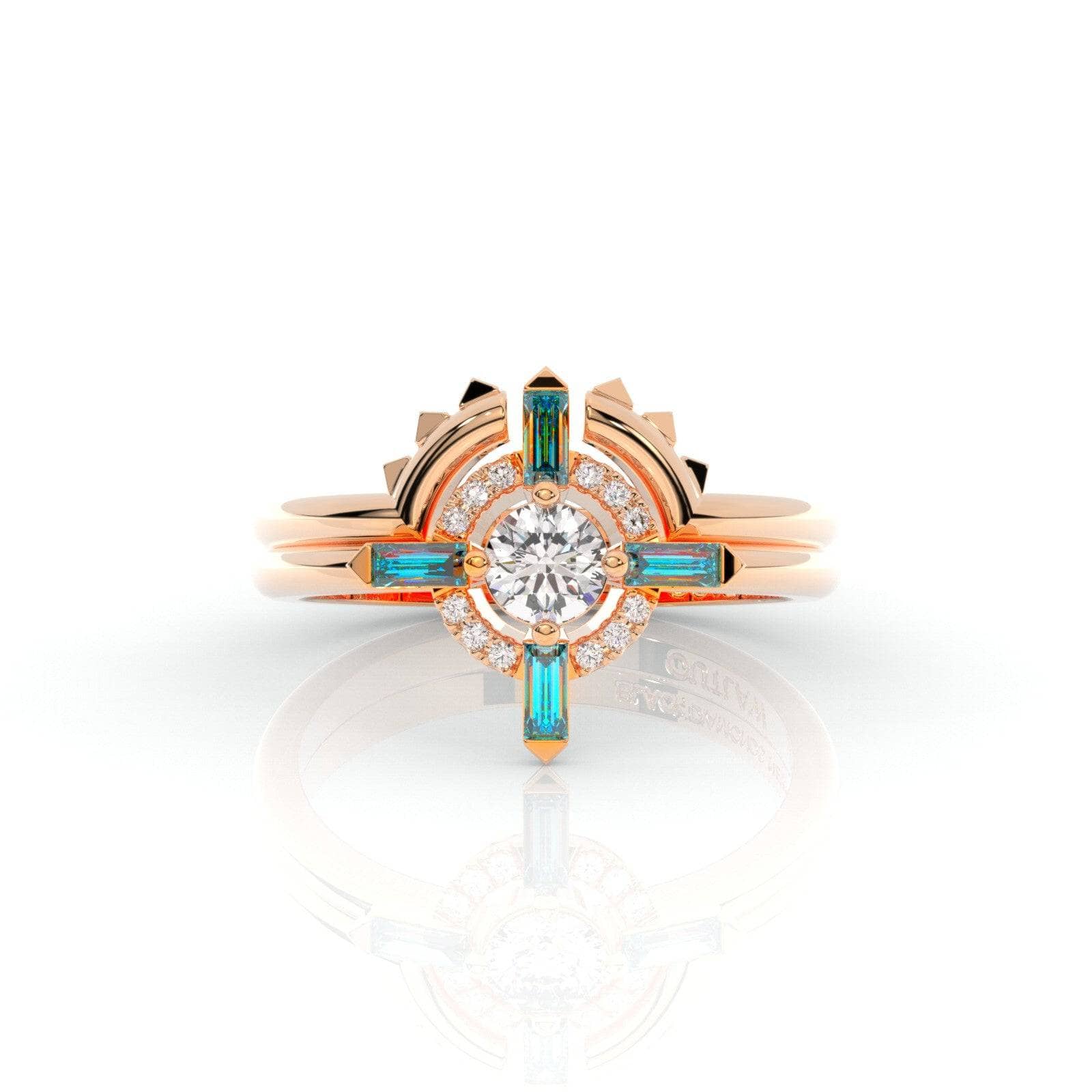 Outlaw's Ring Set- 14k Yellow Gold Video Game Inspired Rings
