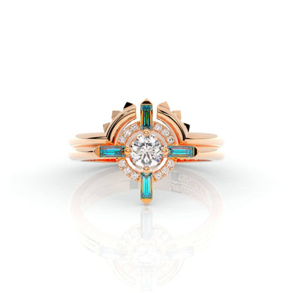 Outlaw's Ring Set- 14k Yellow Gold Video Game Inspired Rings