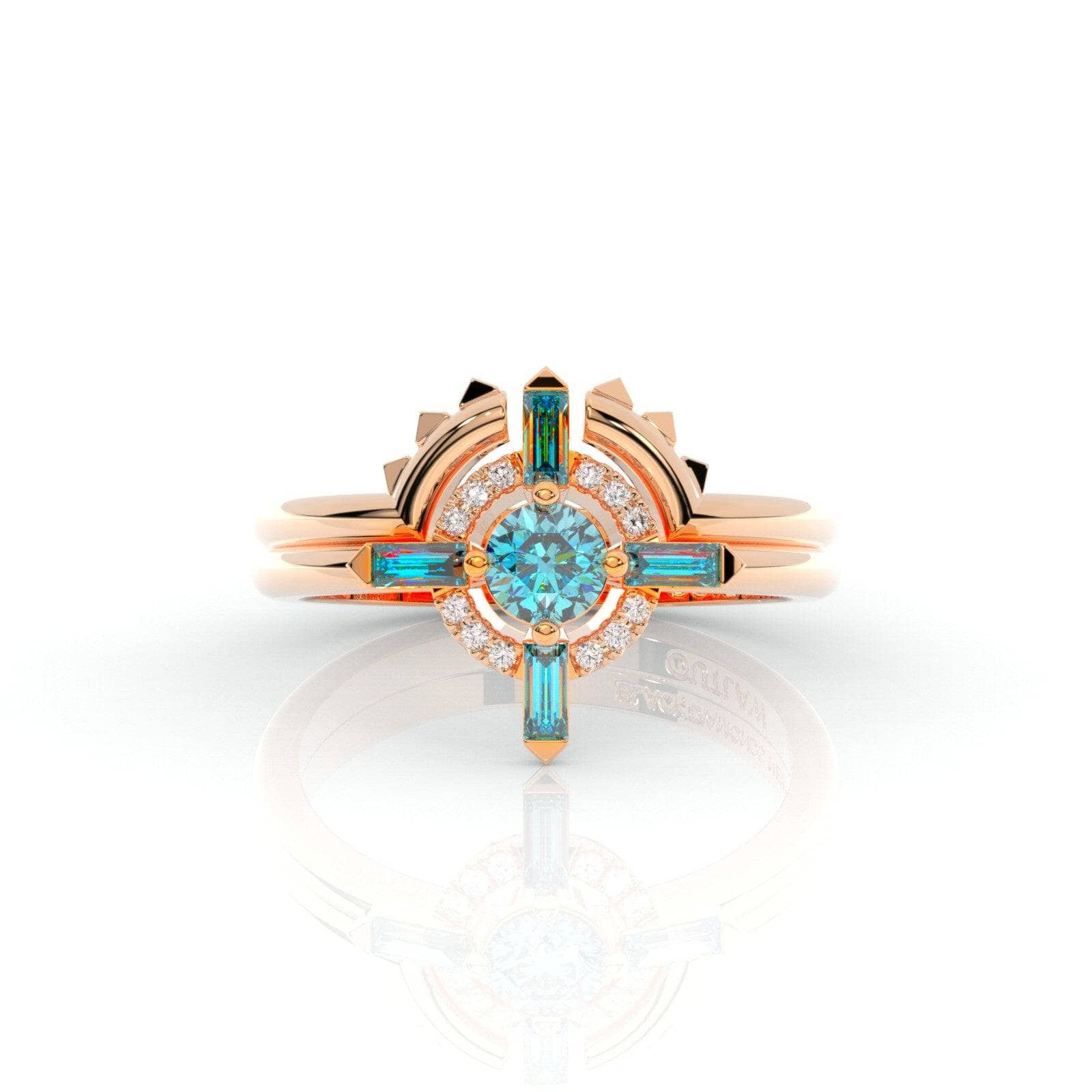 Outlaw's Ring Set- 14k Yellow Gold Video Game Inspired Rings